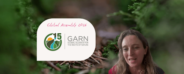 Jubiläum 15 Jahre GARN, Waldkulisse, globale Rechte-der-Natur-Bewegung