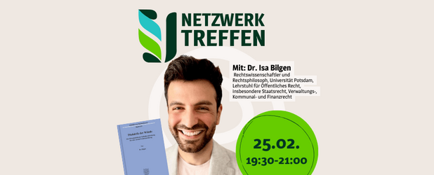 Dr. Isa Bilgen, Rechtswissenschaftler und Rechtsphilosoph an der Universität Potsdam, mit seinem Buch „Dialektik der Würde“.