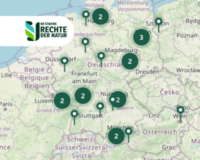 Die Karte macht die wachsende Bewegung für die Rechte der Natur sichtbar und ermöglicht es, Initiativen zu entdecken und Kontakte zu knüpfen.