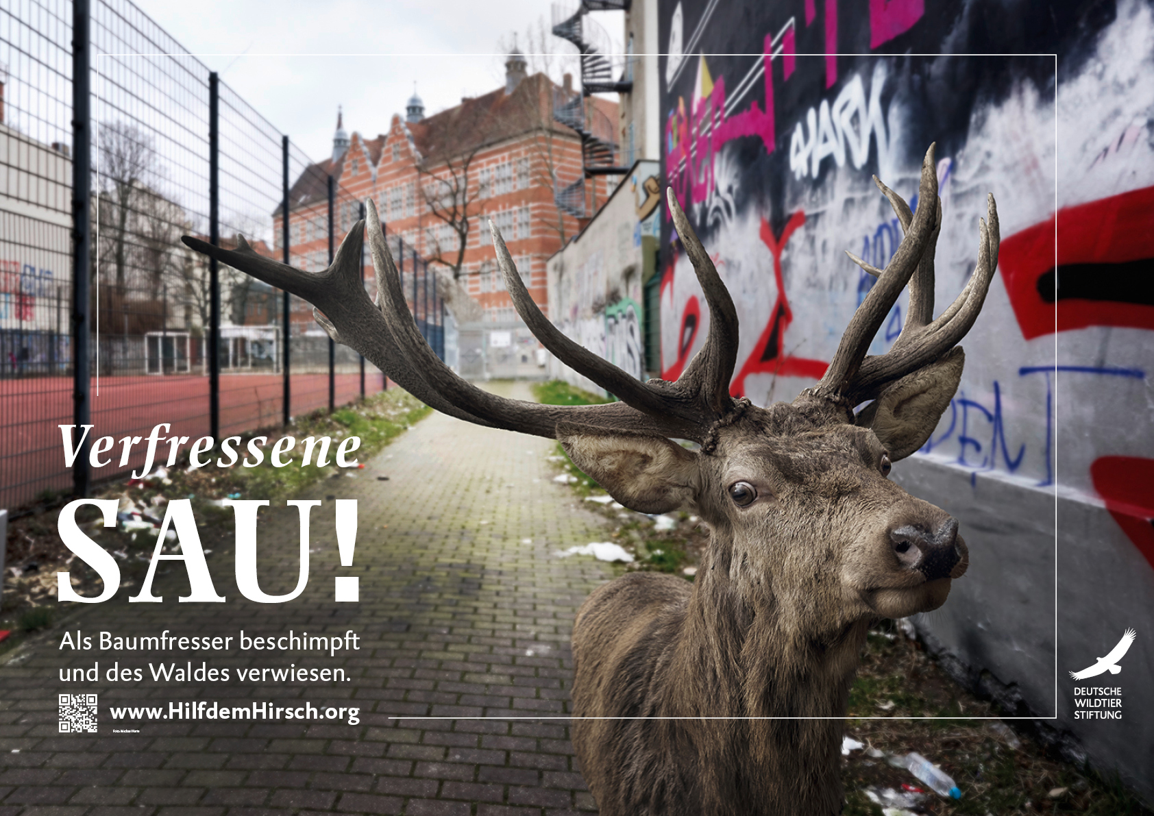 Plakat Deutsche Wildtierstiftung Rettet den Rothirsch